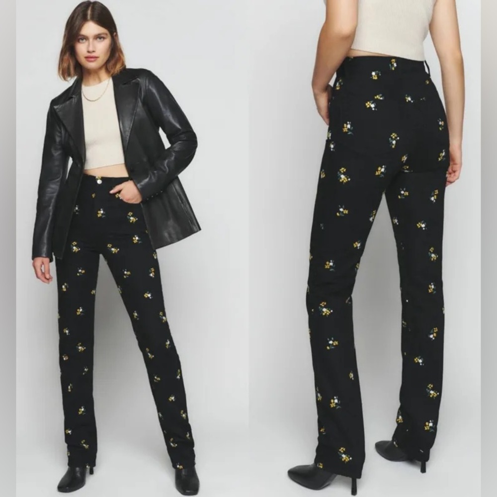 Reformation Cynthia High Ride Straight Jeans